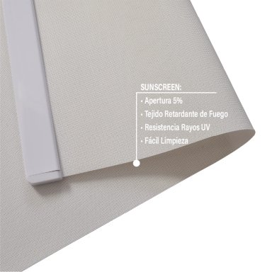 CORTINA ROLLER SUNSCREEN 150 X 165 CM COLOR BLANCO MARCA SUNFREE - 4