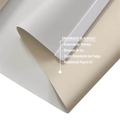 CORTINA ROLLER BLACKOUT 200 X 165 CM COLOR BEIGE MARCA SUNFREE - 4