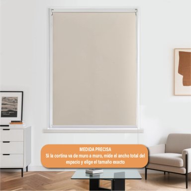 CORTINA ROLLER BLACKOUT 200 X 165 CM COLOR BEIGE MARCA SUNFREE - 7