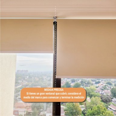 CORTINA ROLLER BLACKOUT 220 X 165 CM COLOR BEIGE MARCA SUNFREE - 6