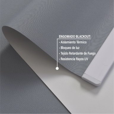 CORTINA ROLLER BLACKOUT 160 X 165 CM COLOR GRIS MARCA SUNFREE - 4