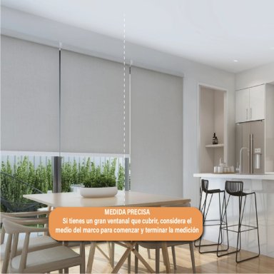 CORTINA ROLLER BLACKOUT 220 X 165 CM COLOR BLANCO MARCA SUNFREE - 4