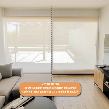 CORTINA ROLLER DOBLE BLACKOUT Y SUNSCREEN 200 X 165 CM COLOR BEIGE MARCA SUNFREE - 7