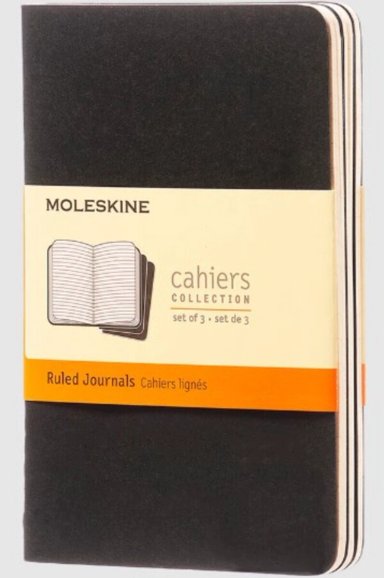 PACK X3 LIBRETAS MOLESKINE CAHIER BOLSILLO NEGRO - 1