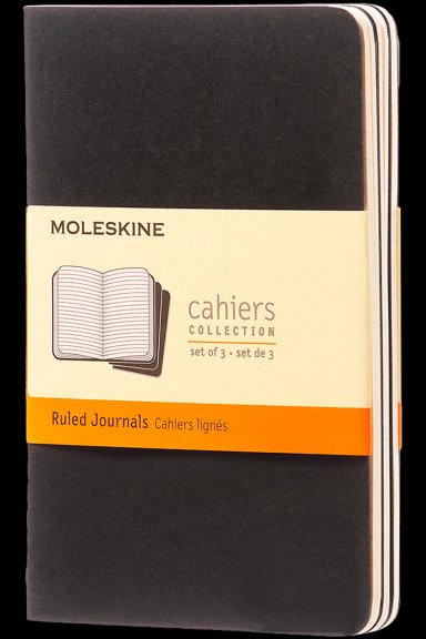PACK X3 LIBRETAS MOLESKINE CAHIER BOLSILLO NEGRO - 5