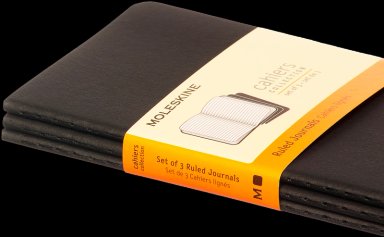 PACK X3 LIBRETAS MOLESKINE CAHIER BOLSILLO NEGRO - 6