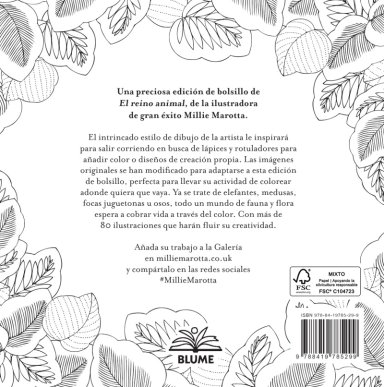 LIBRO MINIATURAS PARA COLOREAR - REINO ANIMAL - MILLIE MAROTTA - 3