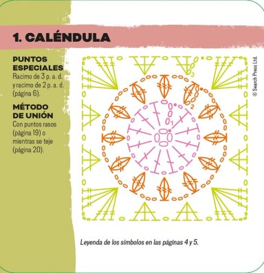 MEZCLA Y COMBINA GRANNY SQUARES FLORES. 50 DISEÑOS - 3