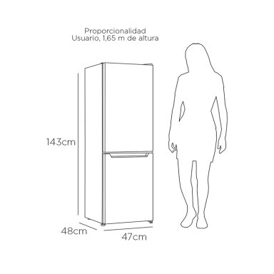 REFRIGERADOR BOTTOM FREEZER FRIO DIRECTO 157 LTS LRB-180DFI - 5