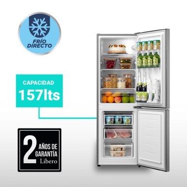 REFRIGERADOR BOTTOM FREEZER FRIO DIRECTO 157 LTS LRB-180DFI - 8