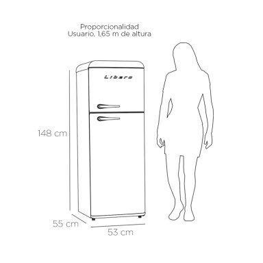 REFRIGERADOR RETRO FRIO DIRECTO 204 LTS LRT-210DFMR MENTA - 5