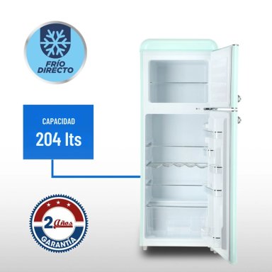 REFRIGERADOR RETRO FRIO DIRECTO 204 LTS LRT-210DFMR MENTA - 8