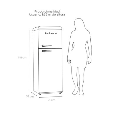 REFRIGERADOR RETRO FRIO DIRECTO 203 LTS LRT-210DFNR NEGRO - 8