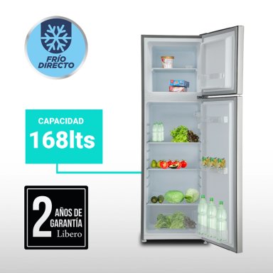 REFRIGERADOR TOP MOUNT FRIO DIRECTO 168 LTS LRT-200DFI INOX - 11