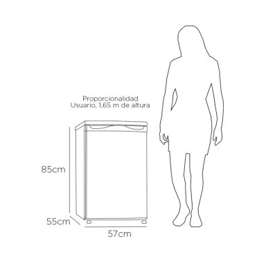 FREEZER VERTICAL FRIO DIRECTO 85 LTS LFV-100I INOX - 5