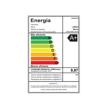 REFRIGERADOR FRIO DIRECTO 167 LTS LRM-178DFIW INOX - 3