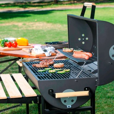 PARRILLA CARBON OREGON ESTILO TAMBOR - 9