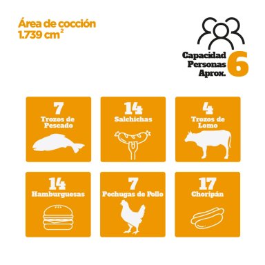PARRILLA GAS DENVER PRO 2 QUEMADORES - 8