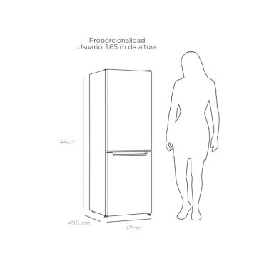 REFRIGERADOR BOTTOM FREEZER FRIO DIRECTO 157 LTS LRB-180DFN - 5
