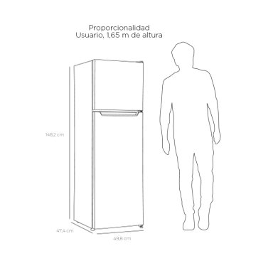 REFRIGERADOR TOP MOUNT FRIO DIRECTO 168 LTS LRT-200DFN - 5