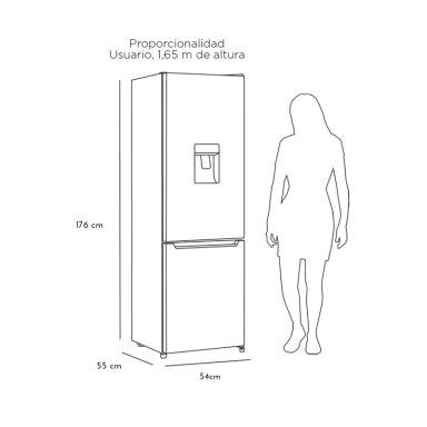 REFRIGERADOR BOTTOM FREEZER FRIO DIRECTO LRB-270SDNW NEGRO - 5