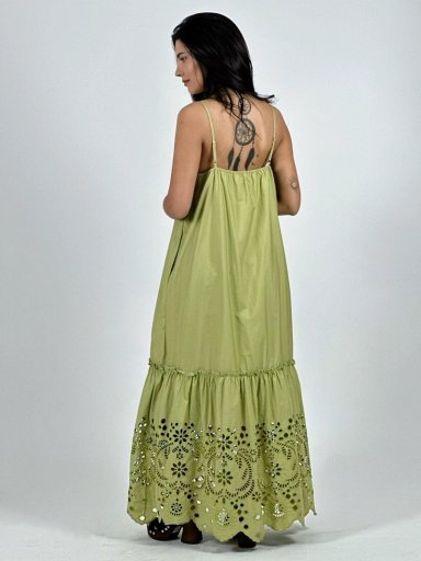 VESTIDO GABARDINA DE TIRANTES BRODERI - 2