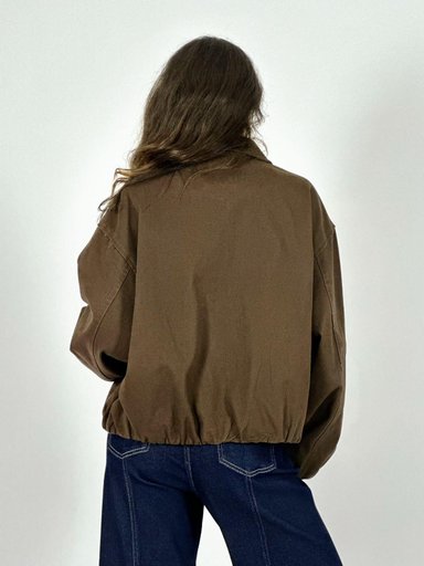CHAQUETA BOMBER DE MEZCLILLA CELESTE - 3