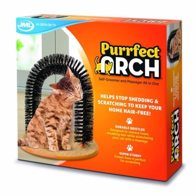 RASCADOR CUBRE PISO Y ARCO MASAJEADOR PARA GATOS - 1