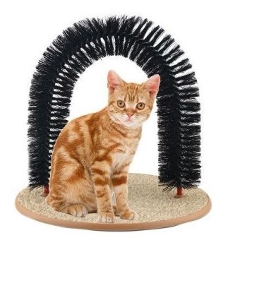RASCADOR CUBRE PISO Y ARCO MASAJEADOR PARA GATOS - 3