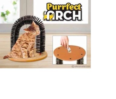 RASCADOR CUBRE PISO Y ARCO MASAJEADOR PARA GATOS - 4