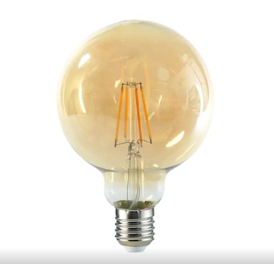 AMPOLLETA LED VINTAGE RETRO 4W E27 LUZ CALIDA FILAMENTO REDONDA - 1