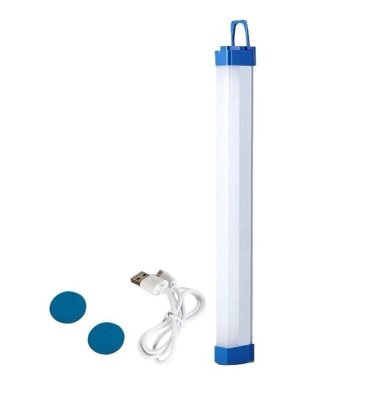 LAMPARA DE EMERGENCIA RECARGABLE AMPOLLETA LUZ LED 32CM USB - 1