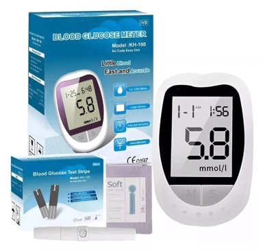 GLUCOMETRO GENE RICO MEDIDOR LCD CON LANCETAS Y TEST - 1