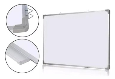 PIZARRA ACRILICA MAGNE TICA BLANCA BORDE ALUMINIO 30X40 - 1