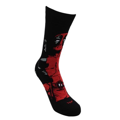PACK 2 CALCETINES ALGODÓN HOMBRE TOP NEGRO LARGOS MARVEL DEADPOOL - 2