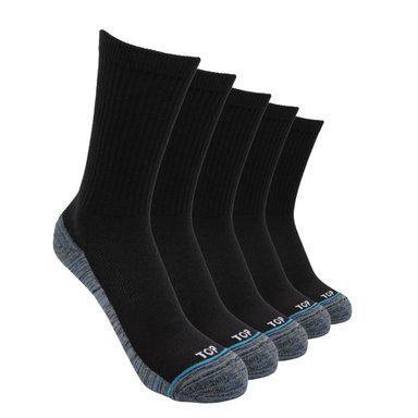 PACK 5 CALCETINES ALGODÓN HOMBRE TOP NEGRO DEPORTIVO LARGO FIBRA COBRE C2 - 1