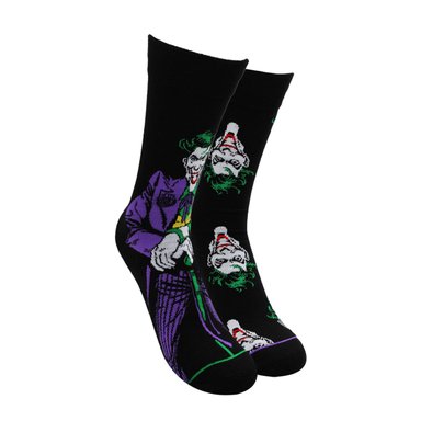 PACK 2 CALCETINES ALGODÓN HOMBRE TOP NEGRO LARGOS DC JOKER C2 - 1