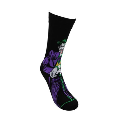 PACK 2 CALCETINES ALGODÓN HOMBRE TOP NEGRO LARGOS DC JOKER C2 - 3