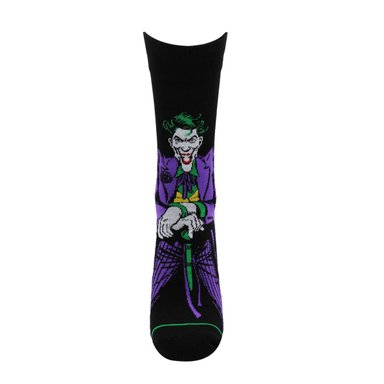 PACK 2 CALCETINES ALGODÓN HOMBRE TOP NEGRO LARGOS DC JOKER C2 - 4