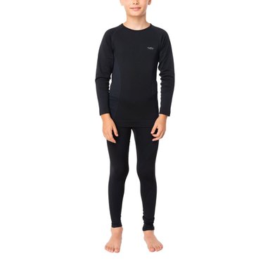PRIMERA CAPA MICROFIBRA NIÑO TOP NEGRO LARGO CAMISETA DEPORTIVA - 2