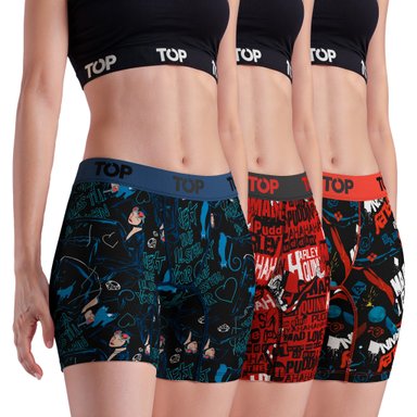 BÓXER MUJER MEDIO ALGODÓN DC PACK 3 C7 TOP - 1