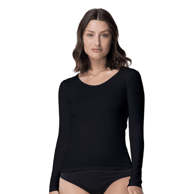 CAMISETA MANGA LARGA MICROFIBRA MUJER-ESCOTE REDONDO C1 TOP - 1