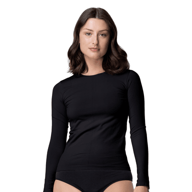 CAMISETA MANGA LARGA MICROFIBRA MUJER-CUELLO REDONDO C1 TOP - 1