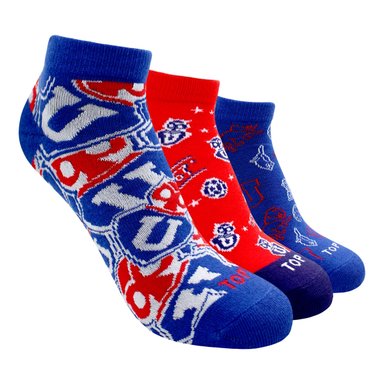 CALCETINES CORTOS ALGODÓN NIÑOS UNIVERSIDAD DE CHILE PACK 3 C1 TOP - 1