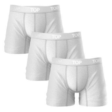 BOXER MEDIO ALGODON BLANCO PACK 3 C21 TOP - 1