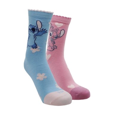 CALCETINES LARGOS MUJER ALGODON PACK 2 STITCH C1 TOP - 1