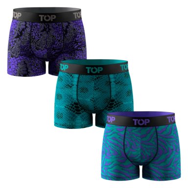 BOXER MEDIO NIÑO ALGODON PACK 3 COLECCION SKINS C1 TOP - 1