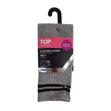 CALCETINES MUJER DEPORTIVOS MEDIA CAÑA PACK 3 C1 TOP - 5