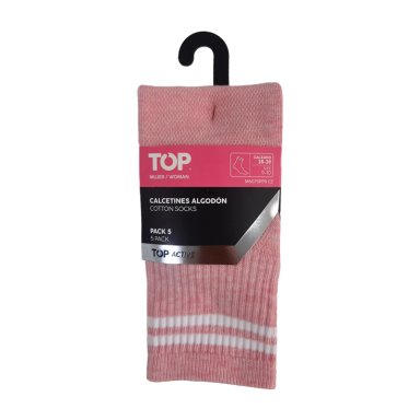 CALCETINES MUJER DEPORTIVOS MEDIA CAÑA PACK 3 C3 TOP - 5