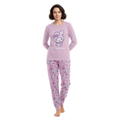 PIJAMA LARGO MUJER ALGODON INVIERNO MY MELODY C6 TOP - 1